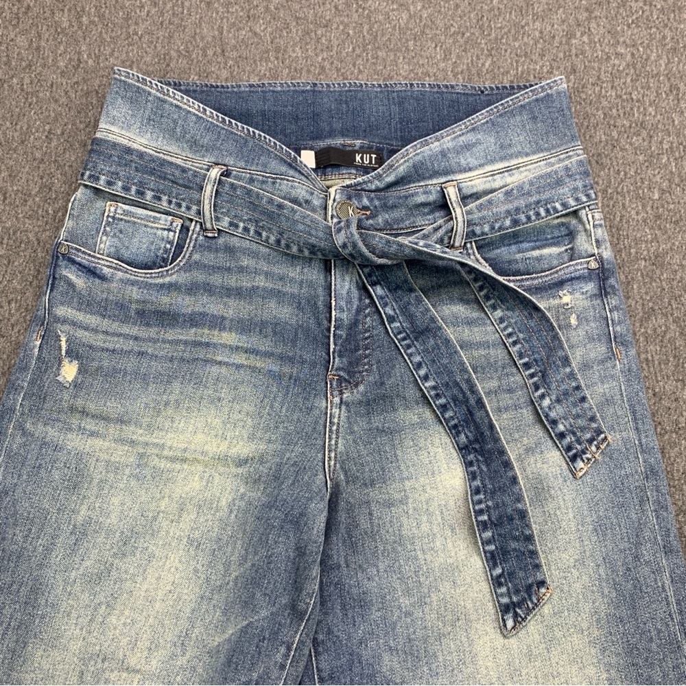 KUT Fab Ab Wide Leg High Rise Women's Blue Jeans - Size 14 (34x30) - Picture 6 of 11